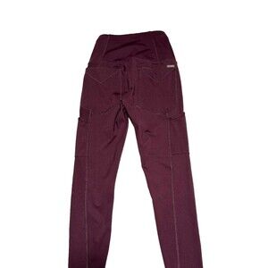 Jofit Women’s Legging Pocketed Pull On Comfort Jogger Burgundy Activewear Sz XXS